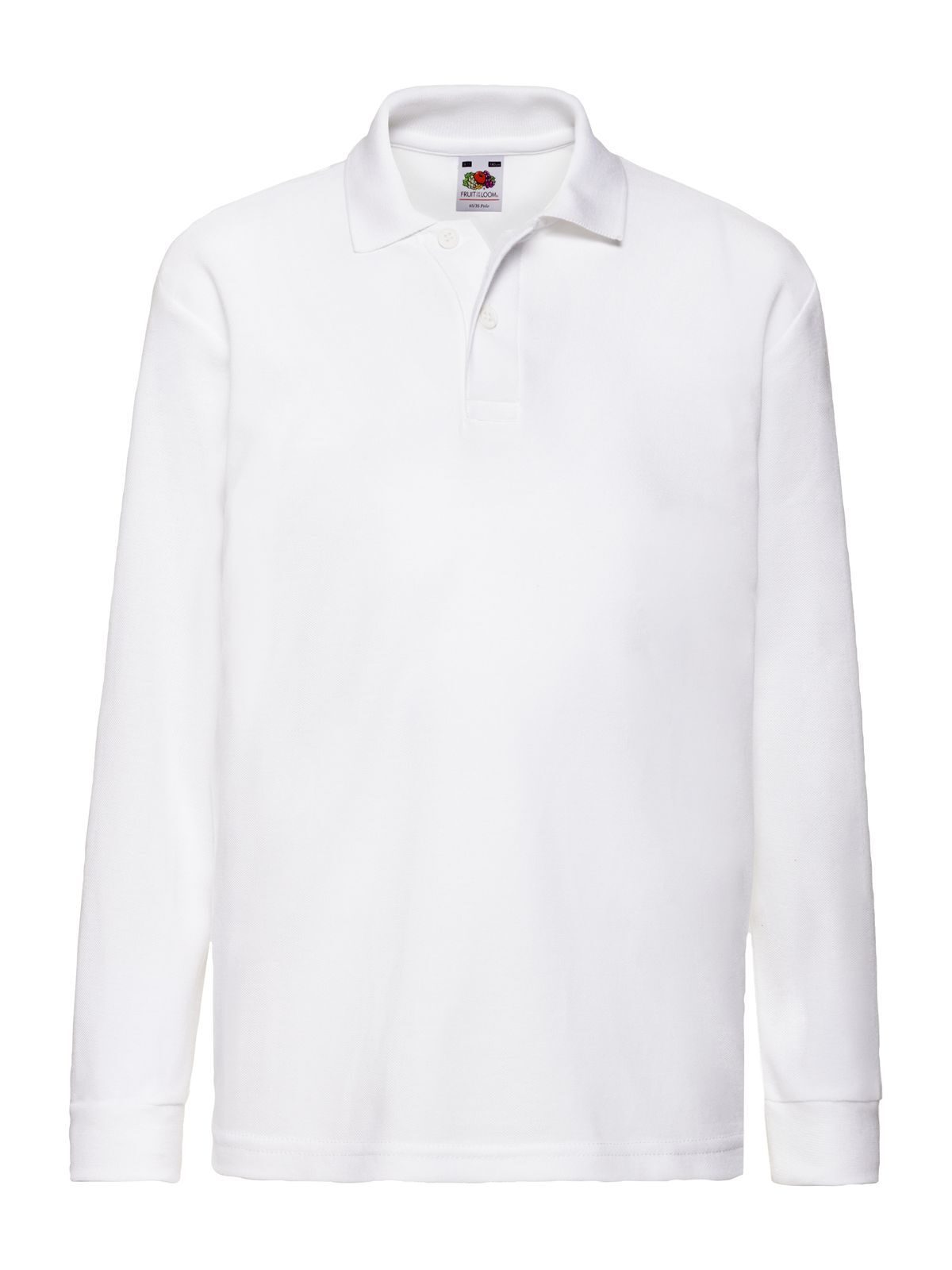 Kids´ Long Sleeve 65/35 Polo - 30 - Bianco
