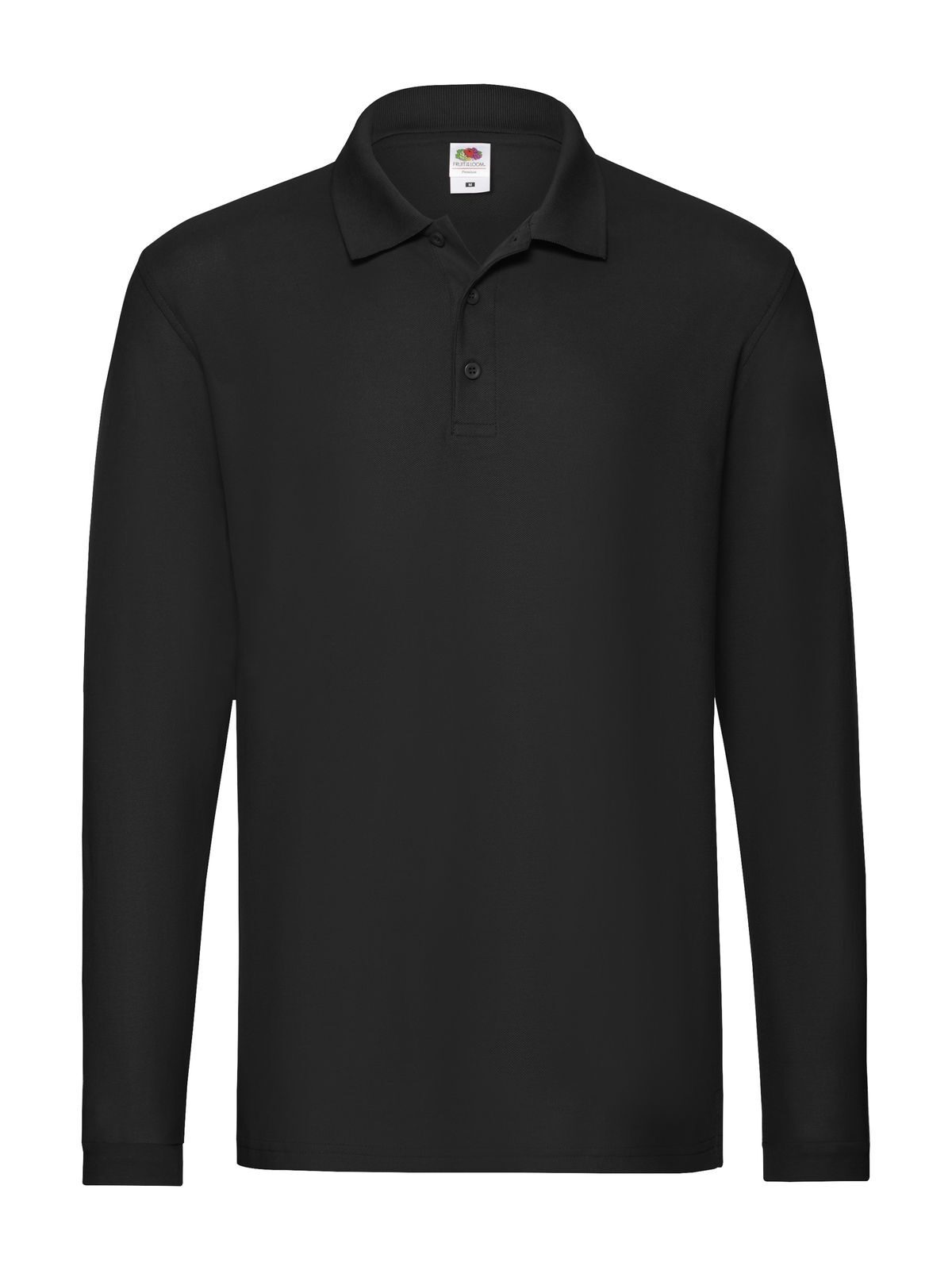 Premium Long Sleeve Polo - 36 - Nero