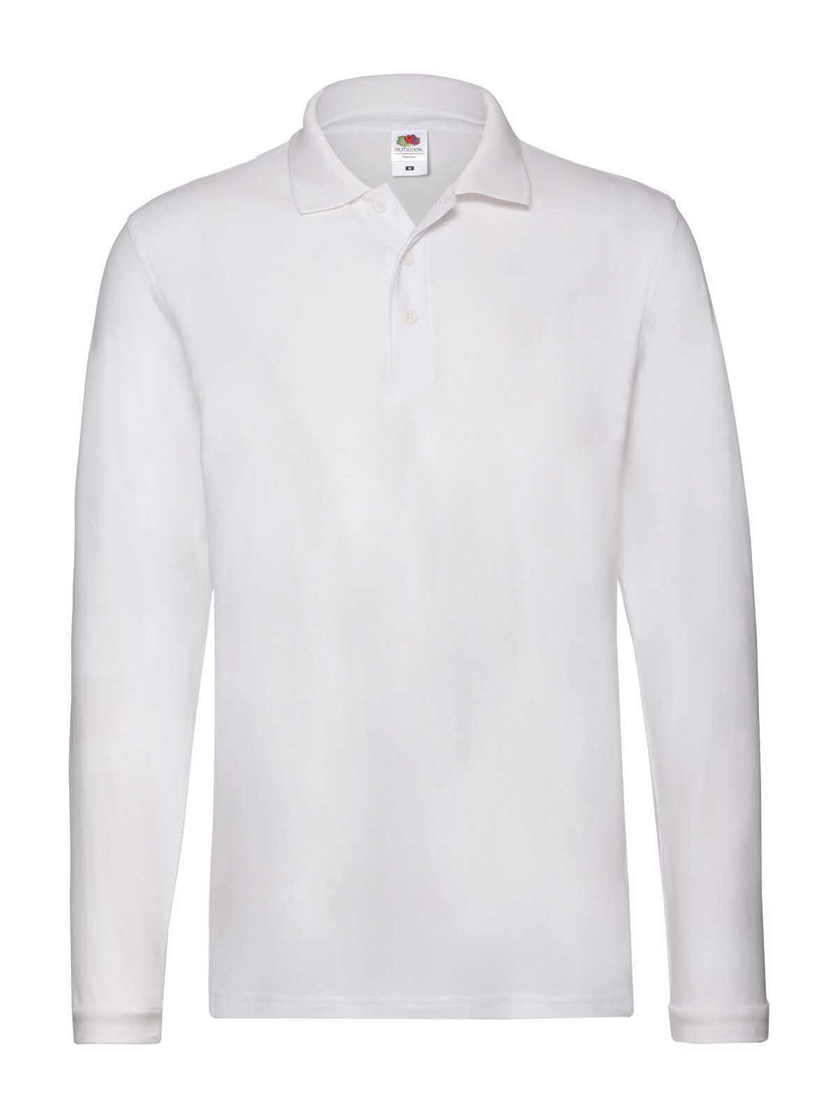 Premium Long Sleeve Polo - 30 - Bianco