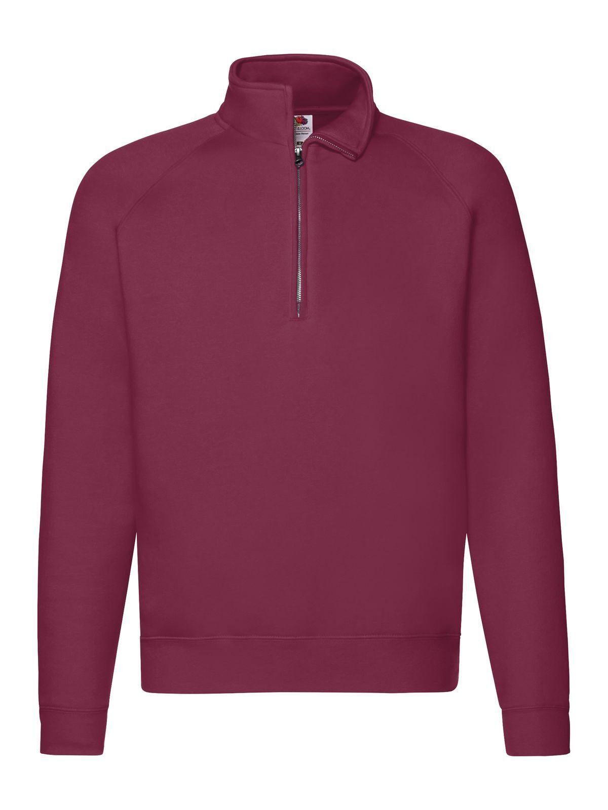 Premium Zip Neck Raglan Sweat - 41 - Bordeaux