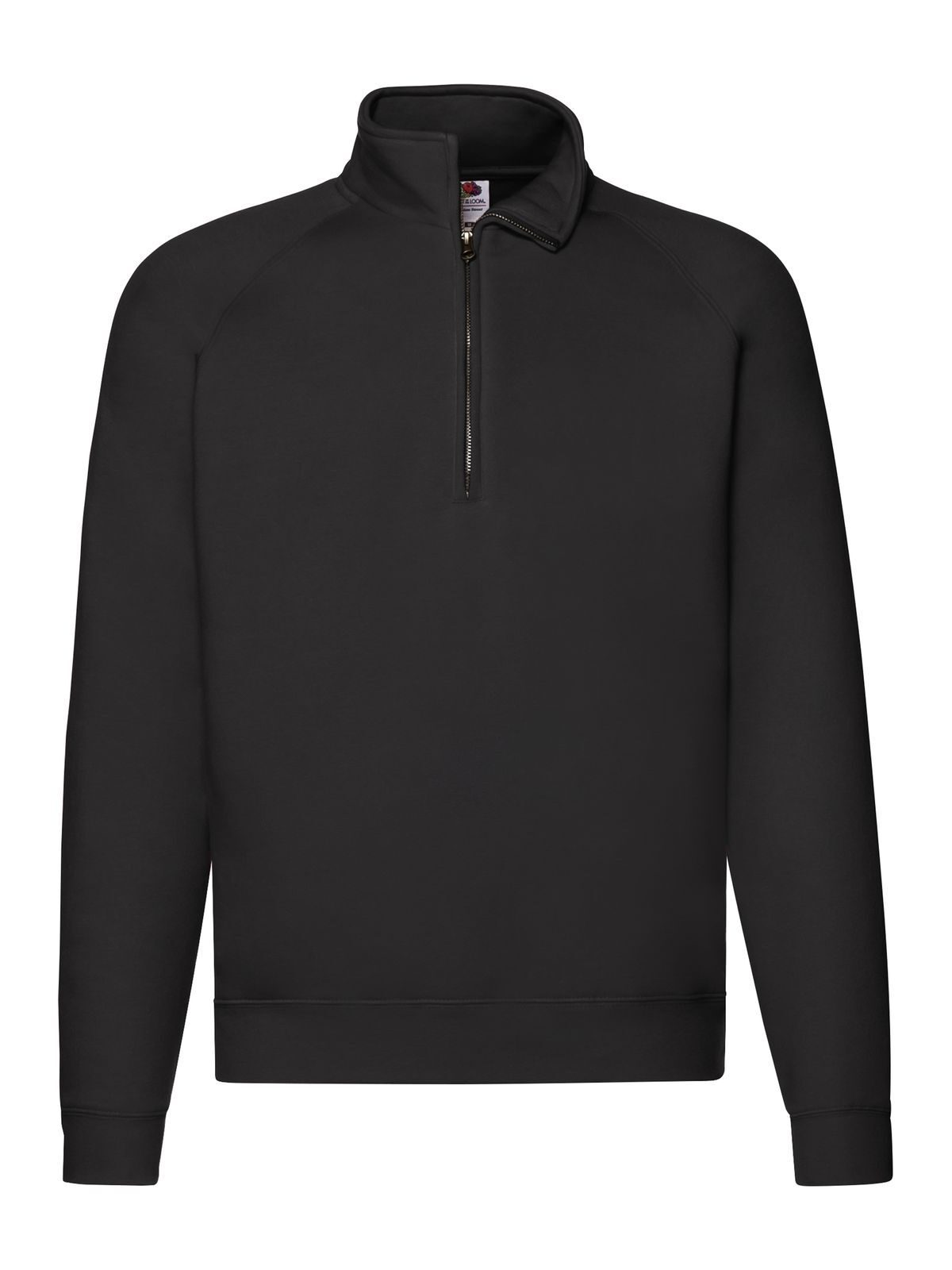 Premium Zip Neck Raglan Sweat - 36 - Nero