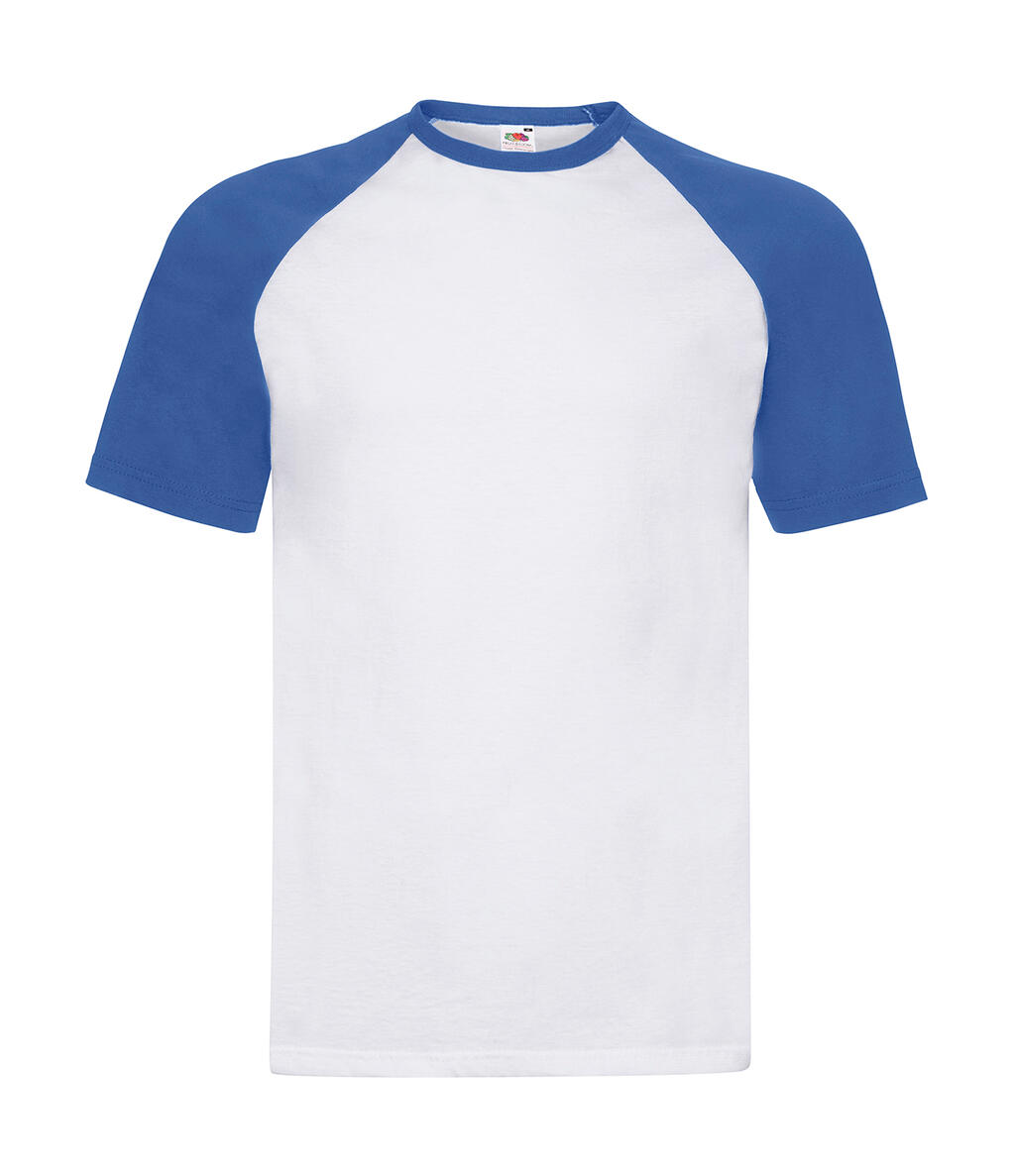 Short Sleeve Baseball T - AW - White/Royal