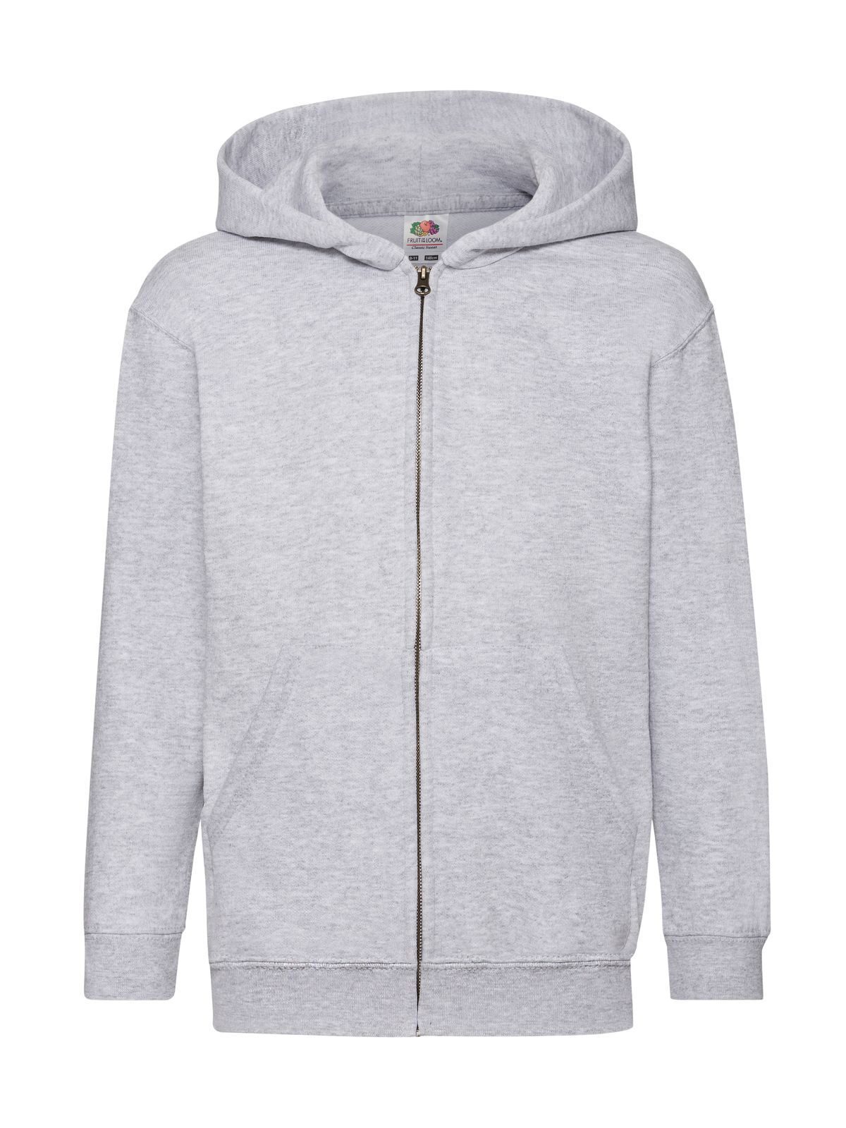 Kids´ Classic Hooded Sweat Jacket - 94 - Grigio Melange