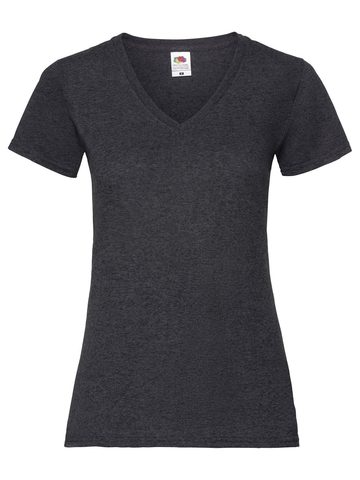 Ladies Valueweight V-Neck T - HD - Grigio Melange Scuro