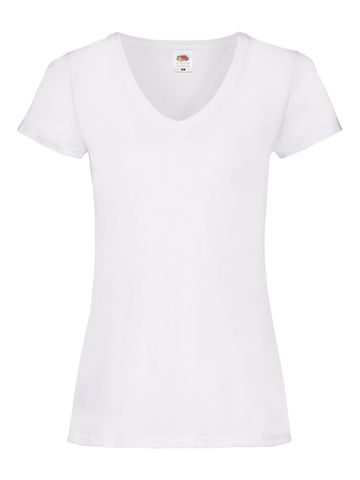 Ladies Valueweight V-Neck T - 30 - Bianco
