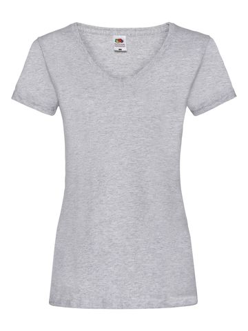 Ladies Valueweight V-Neck T - 94 - Grigio Melange