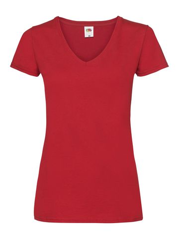 Ladies Valueweight V-Neck T - 40 - Rosso