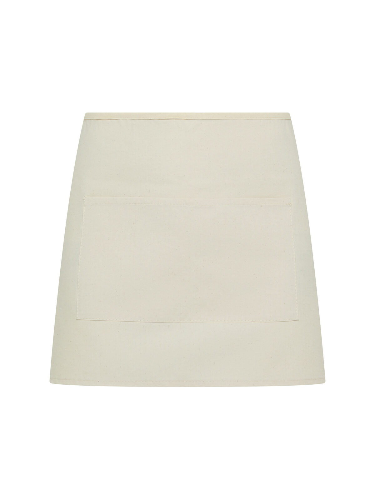 Basic Half Apron With Pocket - Natural