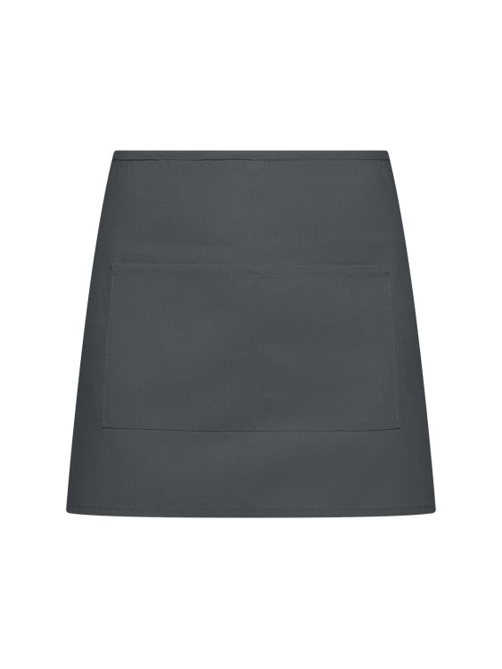 Basic Half Apron With Pocket - GY - Grey