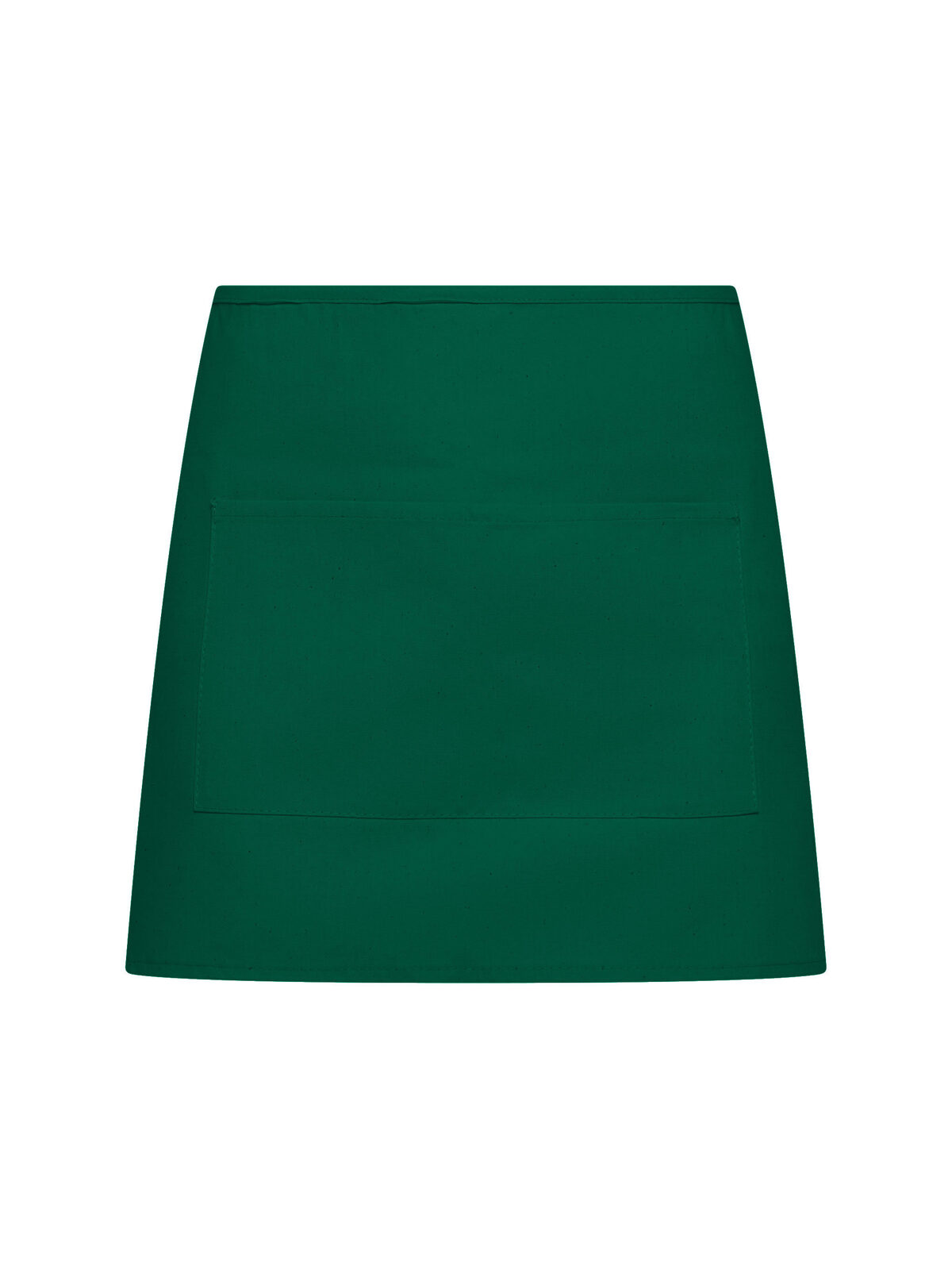 Basic Half Apron With Pocket - bottle green