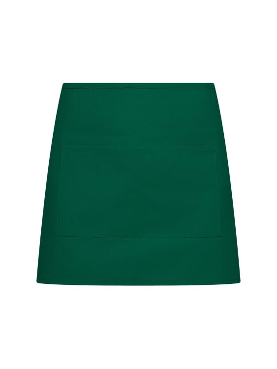 Basic Half Apron With Pocket - BG - Bottle-Green