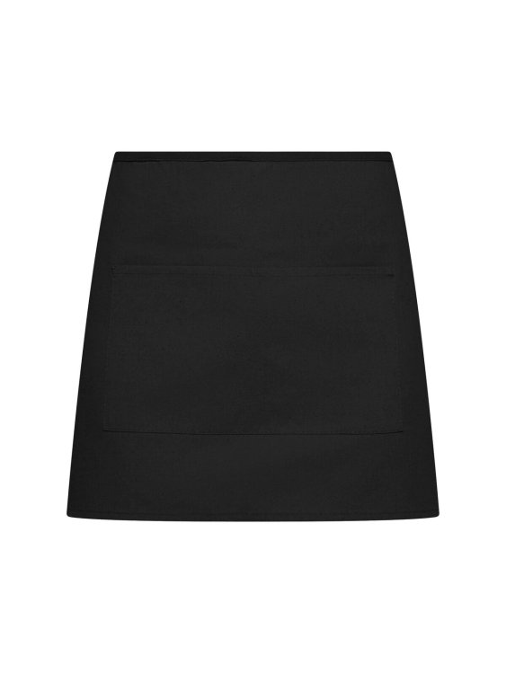 Basic Half Apron With Pocket - BK - Black