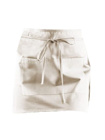 Basic Half Apron With Pocket - NAT - Natural