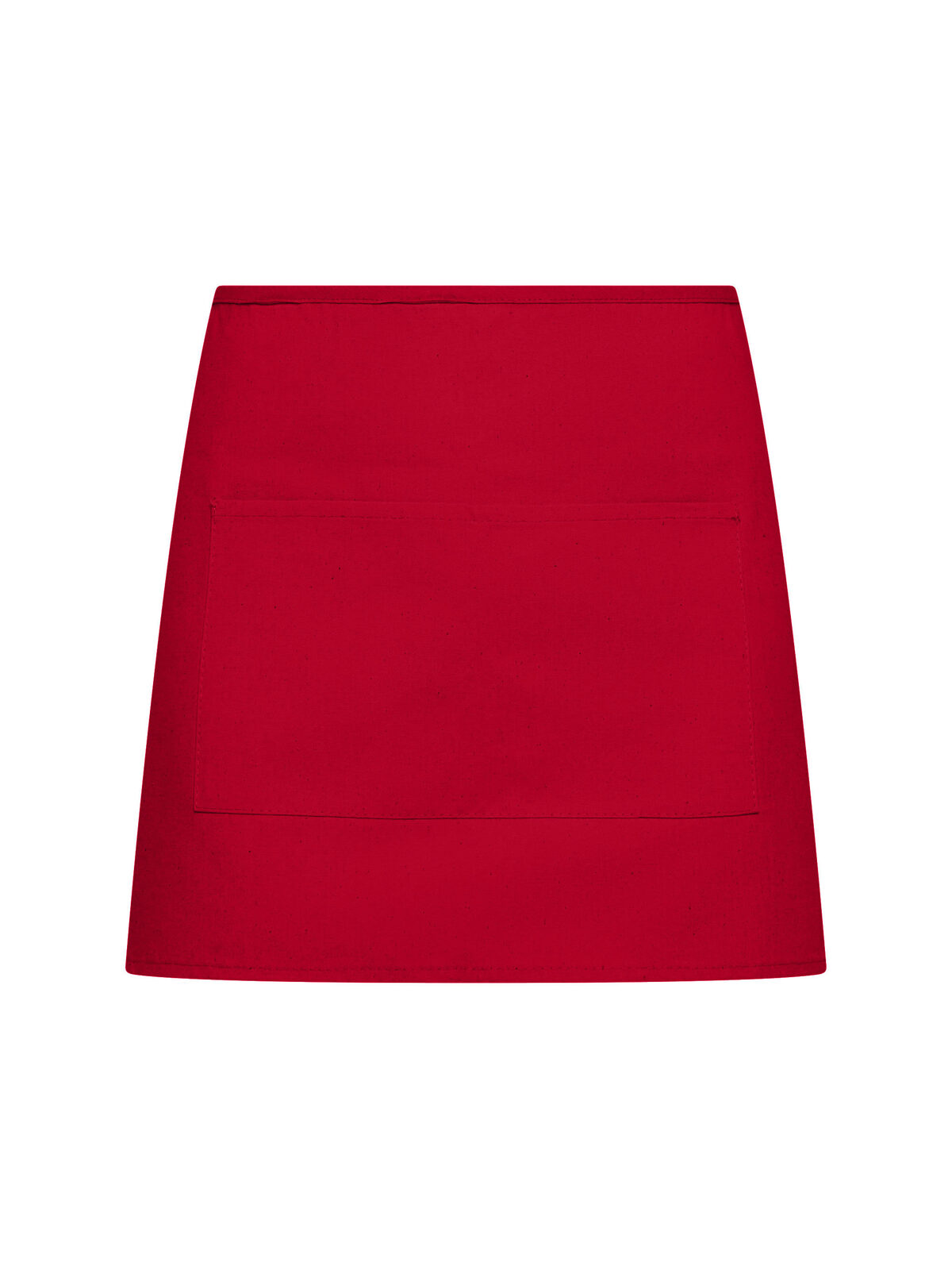 Basic Half Apron With Pocket - red
