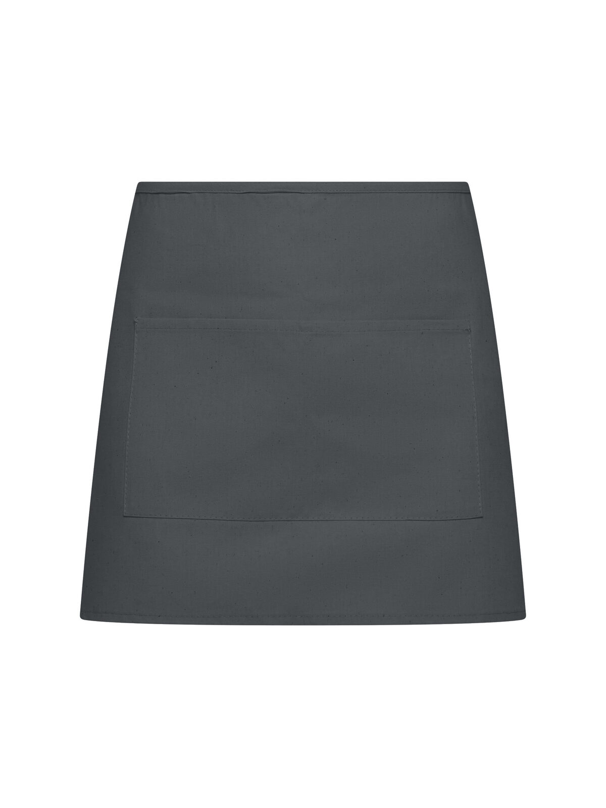 Basic Half Apron With Pocket - grey heather