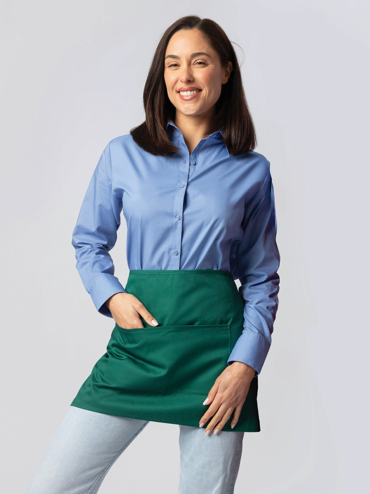 Basic Half Apron With Pocket