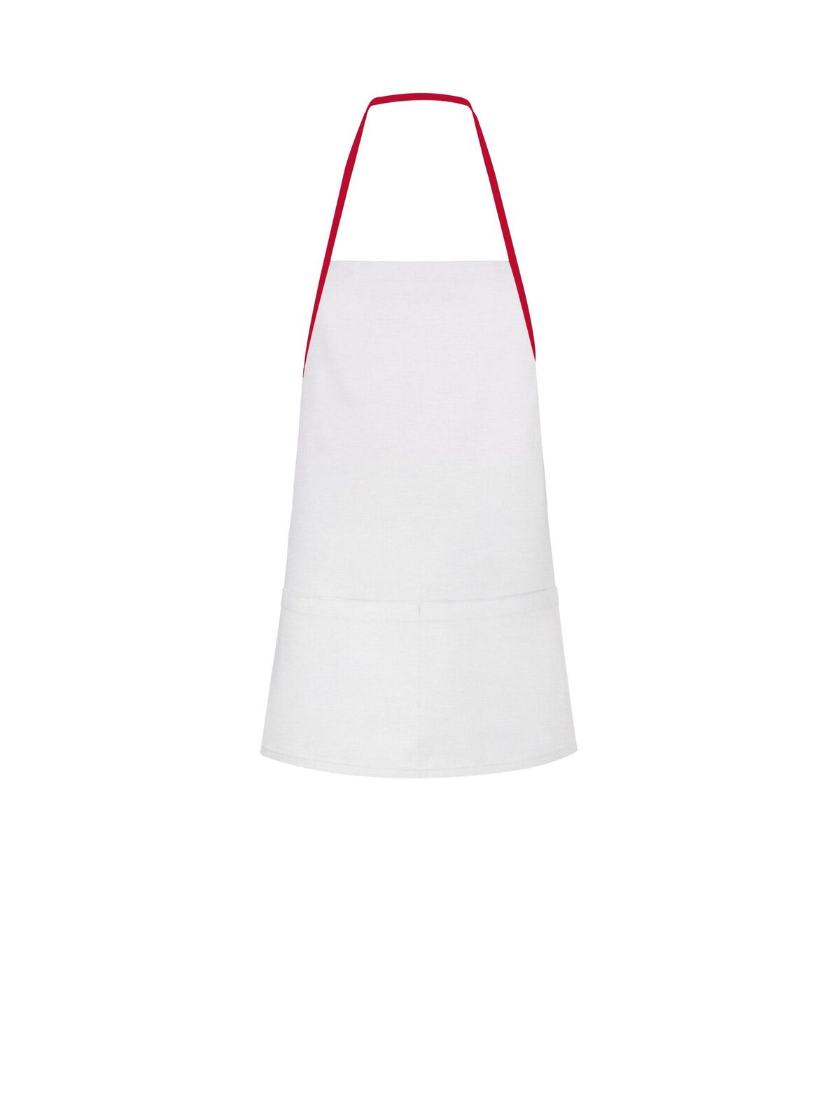Contrast Apron - WHITE_RED