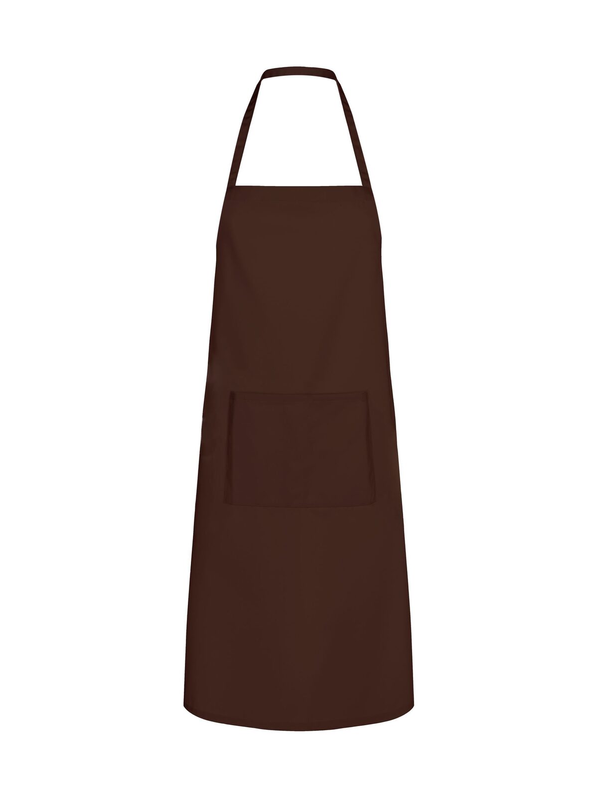 Basic Apron with Pocket - BROWN