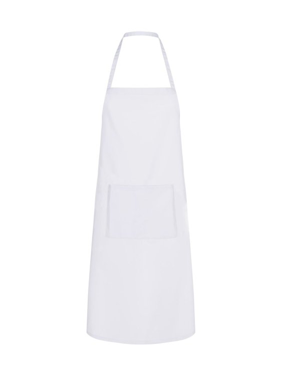 Basic Apron with Pocket - WH - White