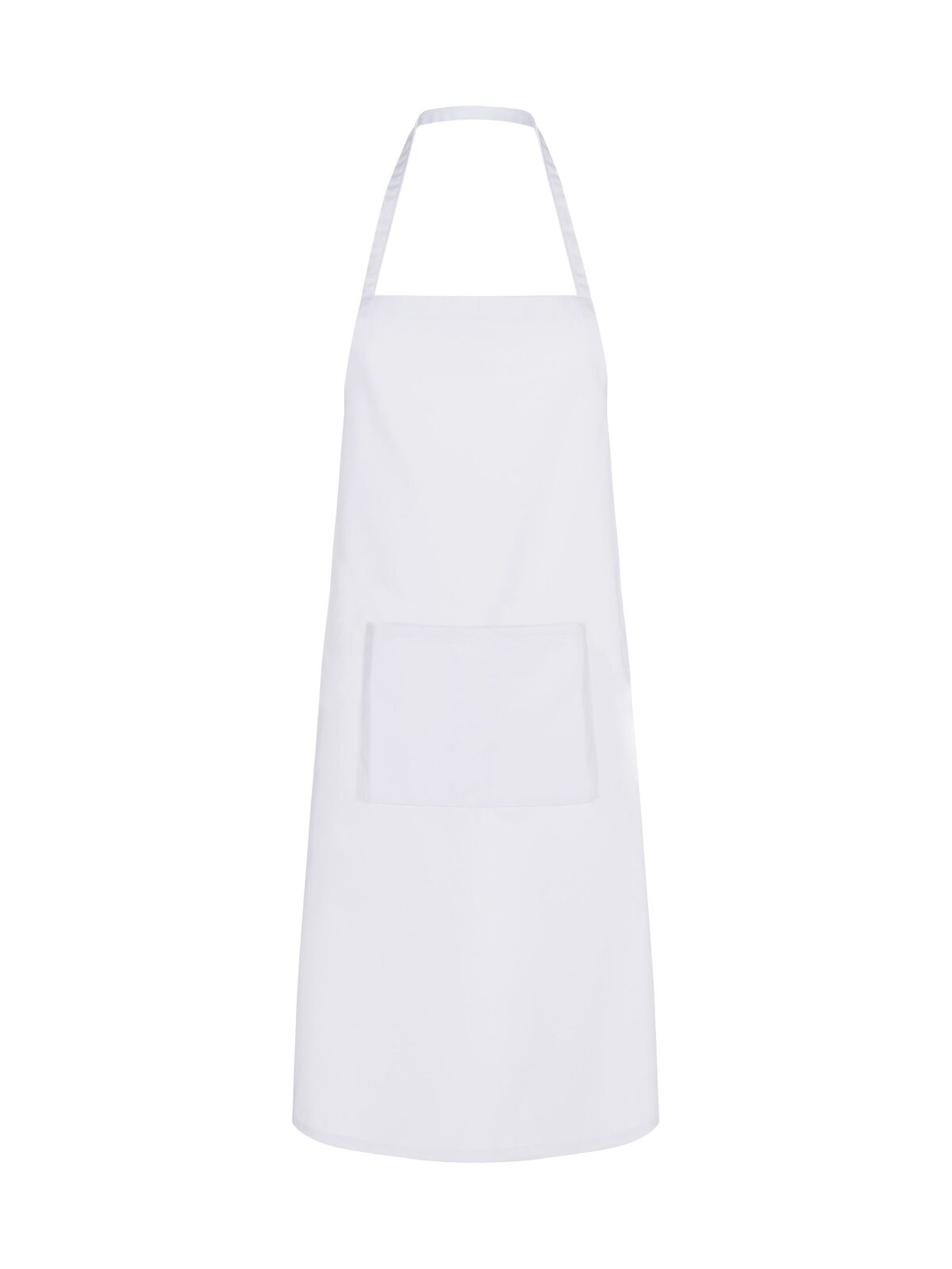 Basic Apron with Pocket - WH - White
