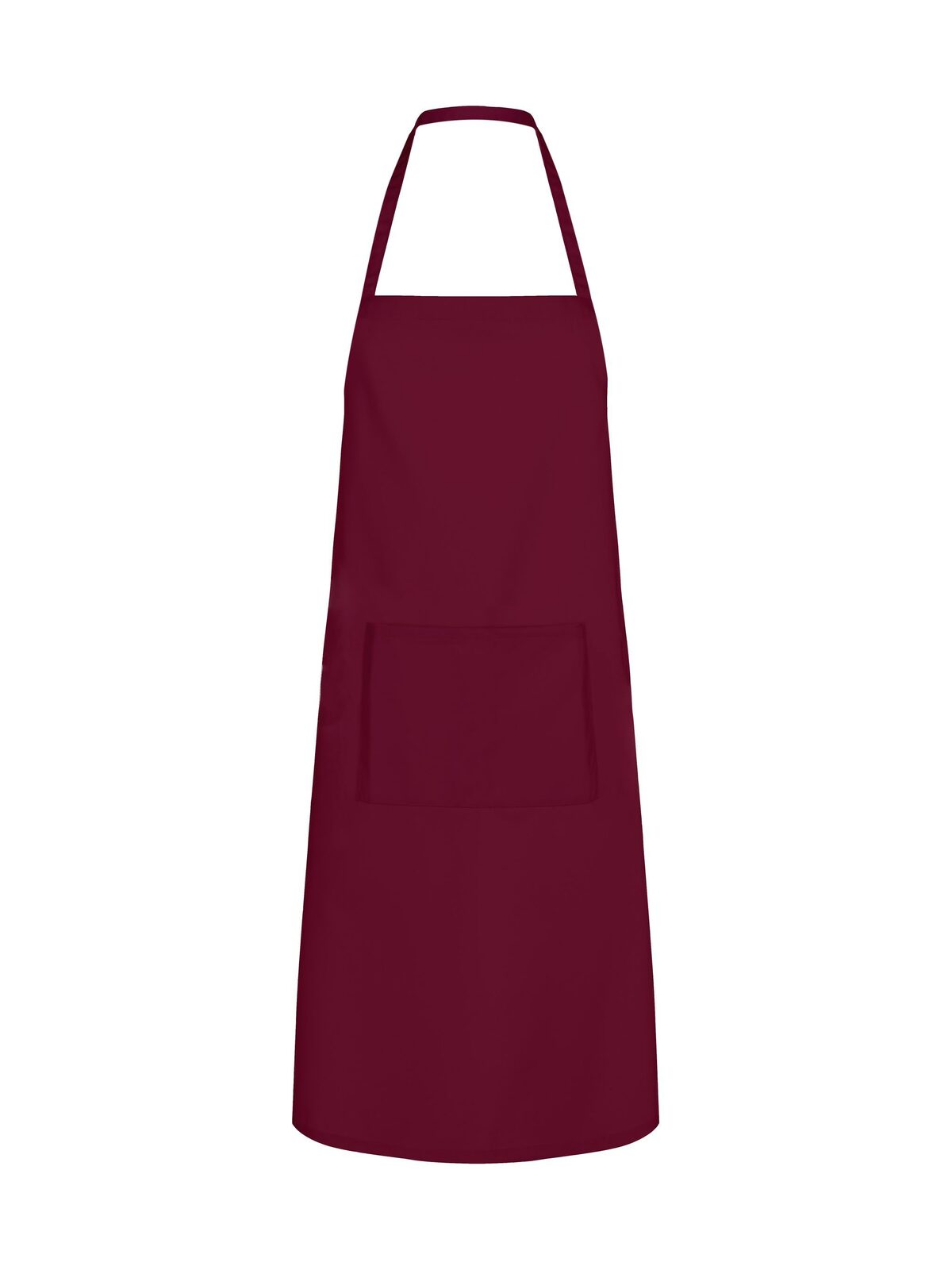 Basic Apron with Pocket - burgundy
