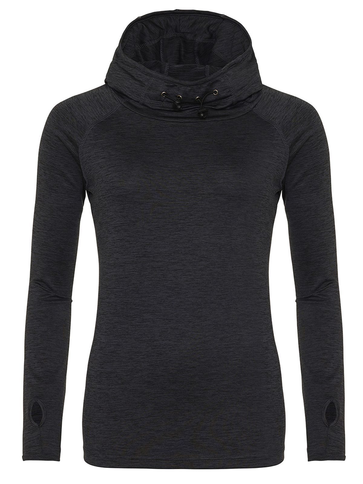 Women´s Cool Cowl Neck Top - BSM - Black Slate Melange