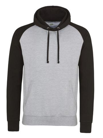 Baseball Hoodie - HGR-JBL - Heather Grey-Jet Black