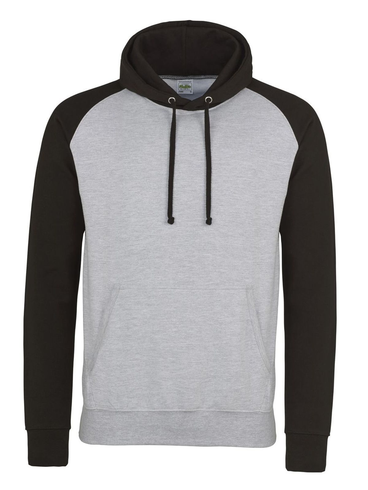 Baseball Hoodie - HGR - Heather Grey-Jet Black