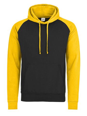 Baseball Hoodie - JBL-GLD - Jet Black-Gold