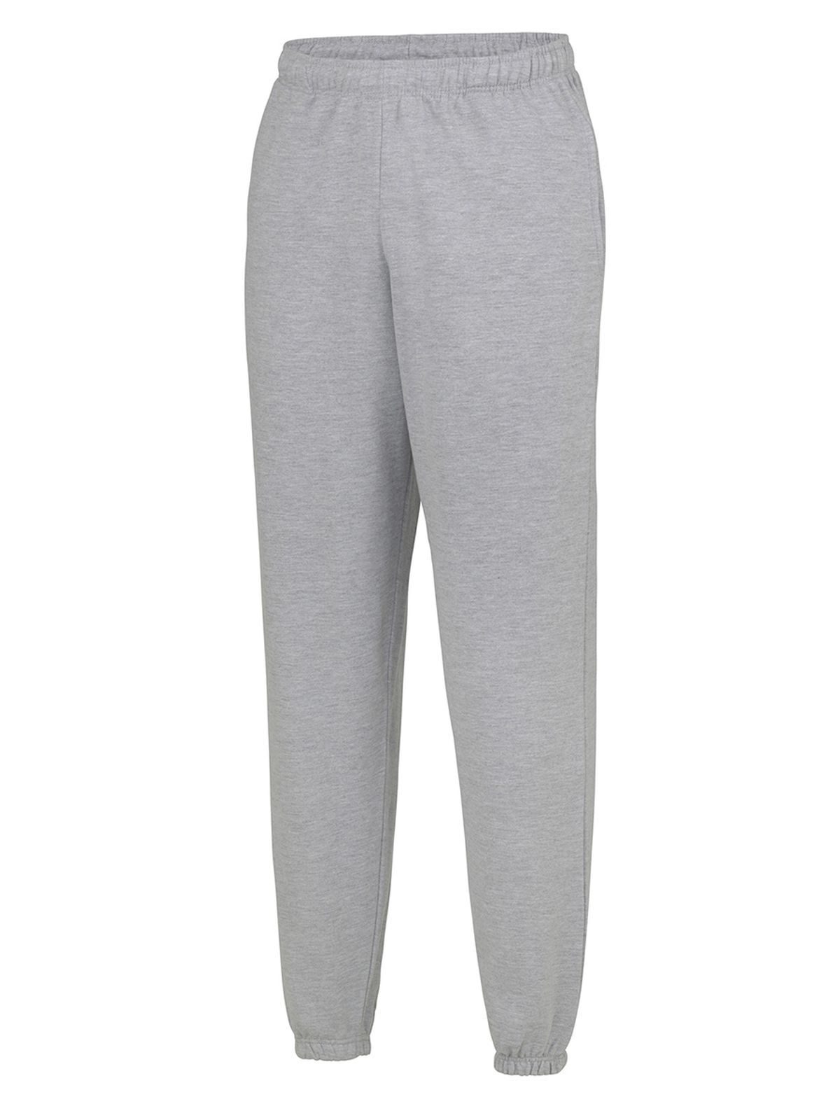 College Cuffed Jogpants - HGR-WHT - Heather Grey