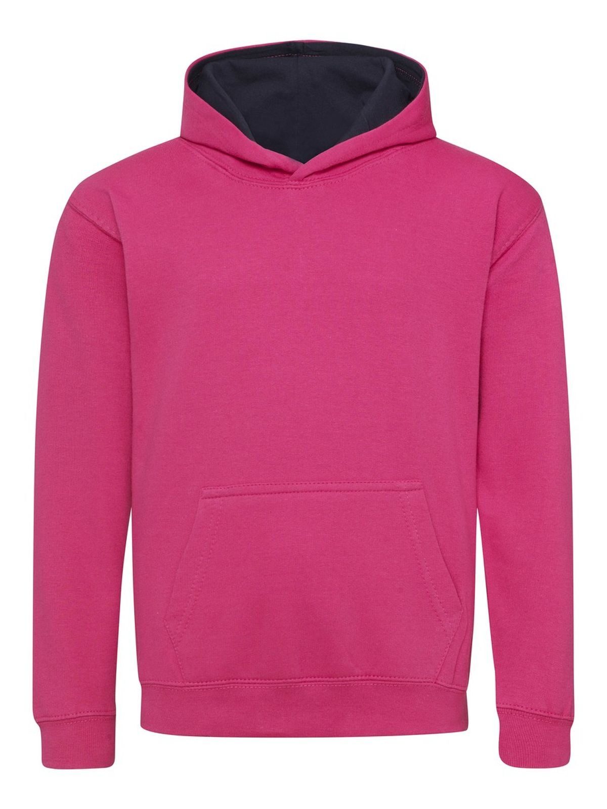 Kids´ Varsity Hoodie - hot pink/french navy
