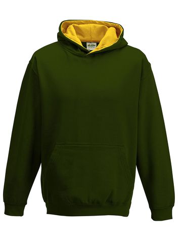 Sweat Hoody bicolore - FGR-GLD - Forest Green-Gold