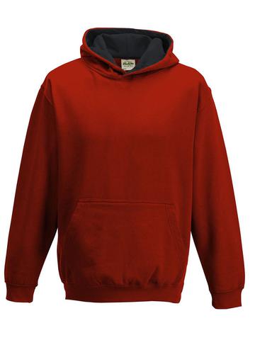 Sweat Hoody bicolore - FIR-JBL - Fire Red-Jet Black