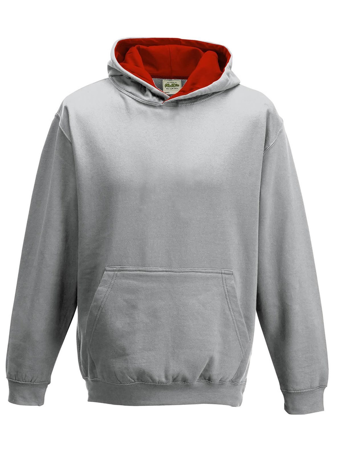 Kids´ Varsity Hoodie - HGR-FIR - Heather Grey-Fire Red