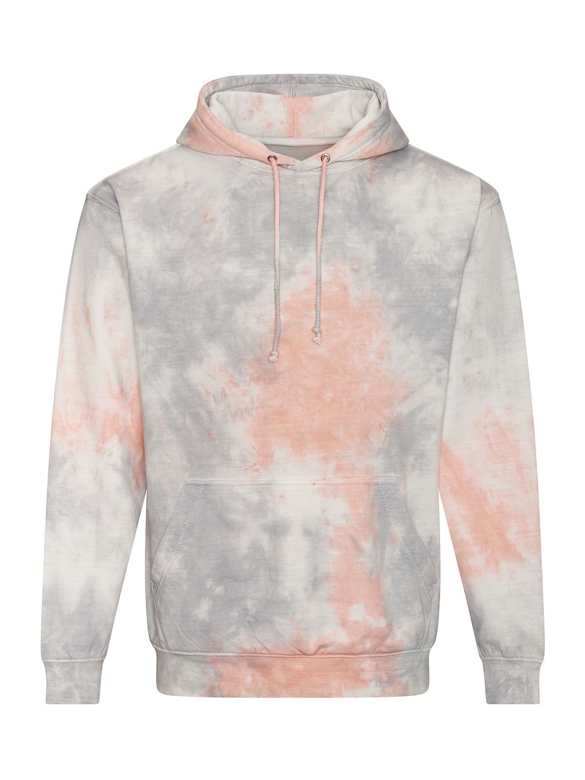 Tie-Dye Hoodie - Grey/pink marble