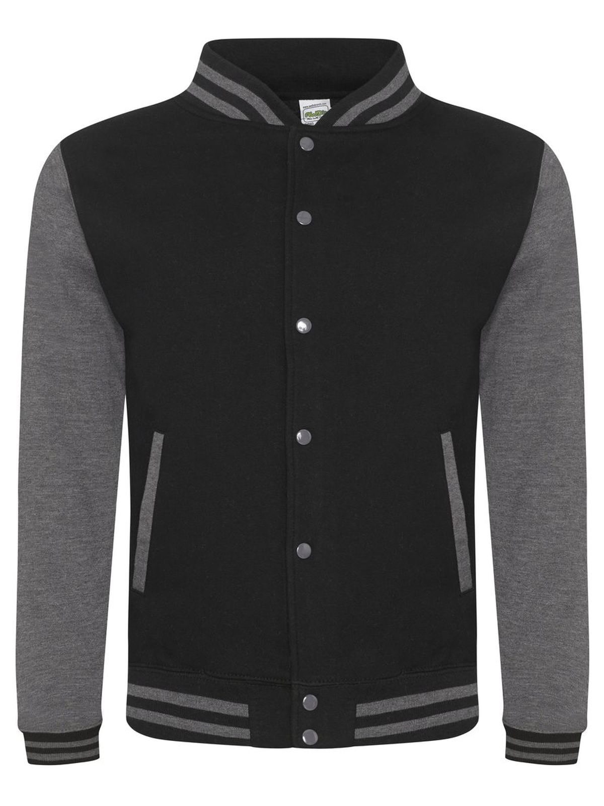 Varsity Jacket - jet black/charcoal