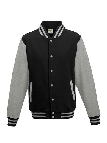 Varsity Jacket - JBL-HGR - Jet Black-Heather Grey