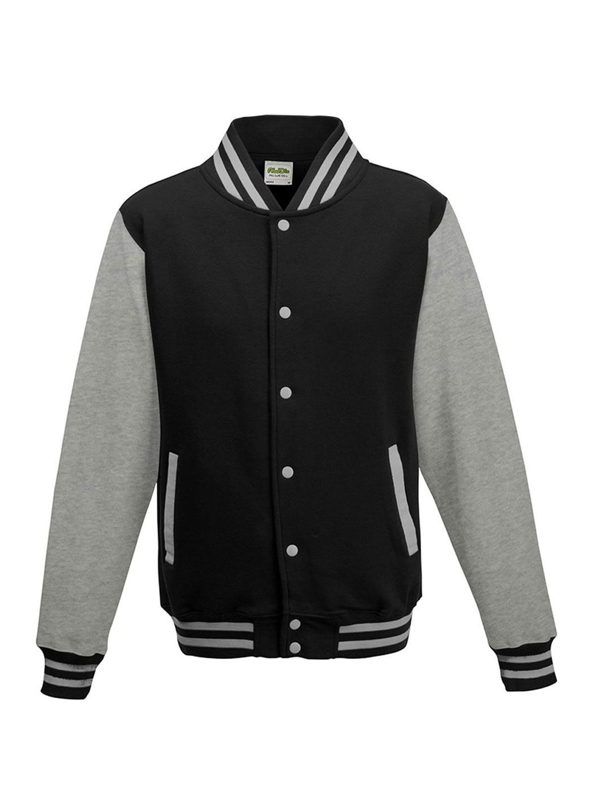 Varsity Jacket - JBL-HGR - Jet Black-Heather Grey