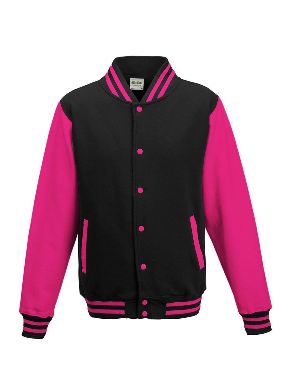 Varsity Jacket - JBL-HPK - Jet Black-Hot Pink