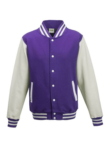Varsity Jacket - PUR-WHT - Purple-White