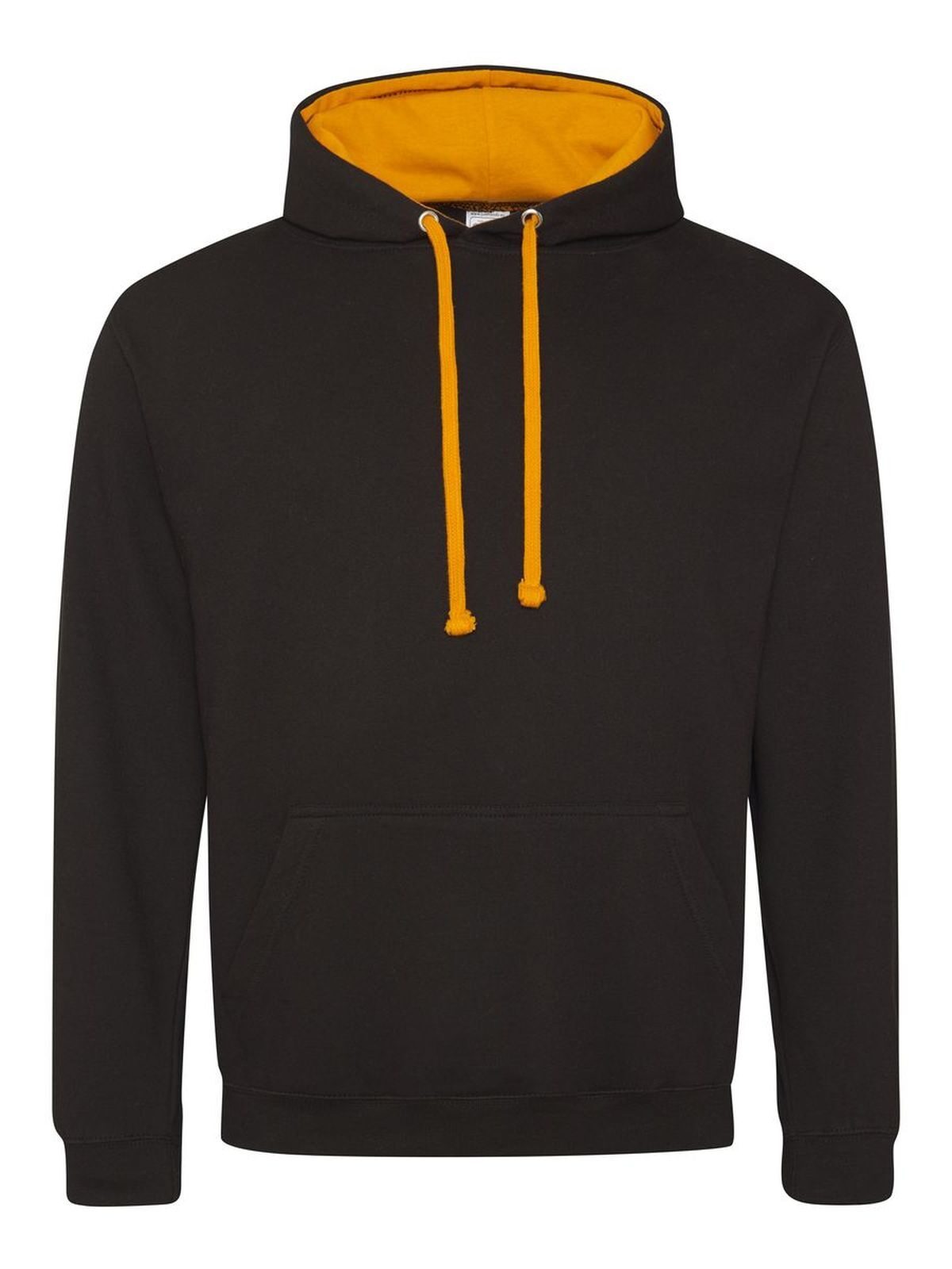 Varsity Hoodie - Jet black/orange crush