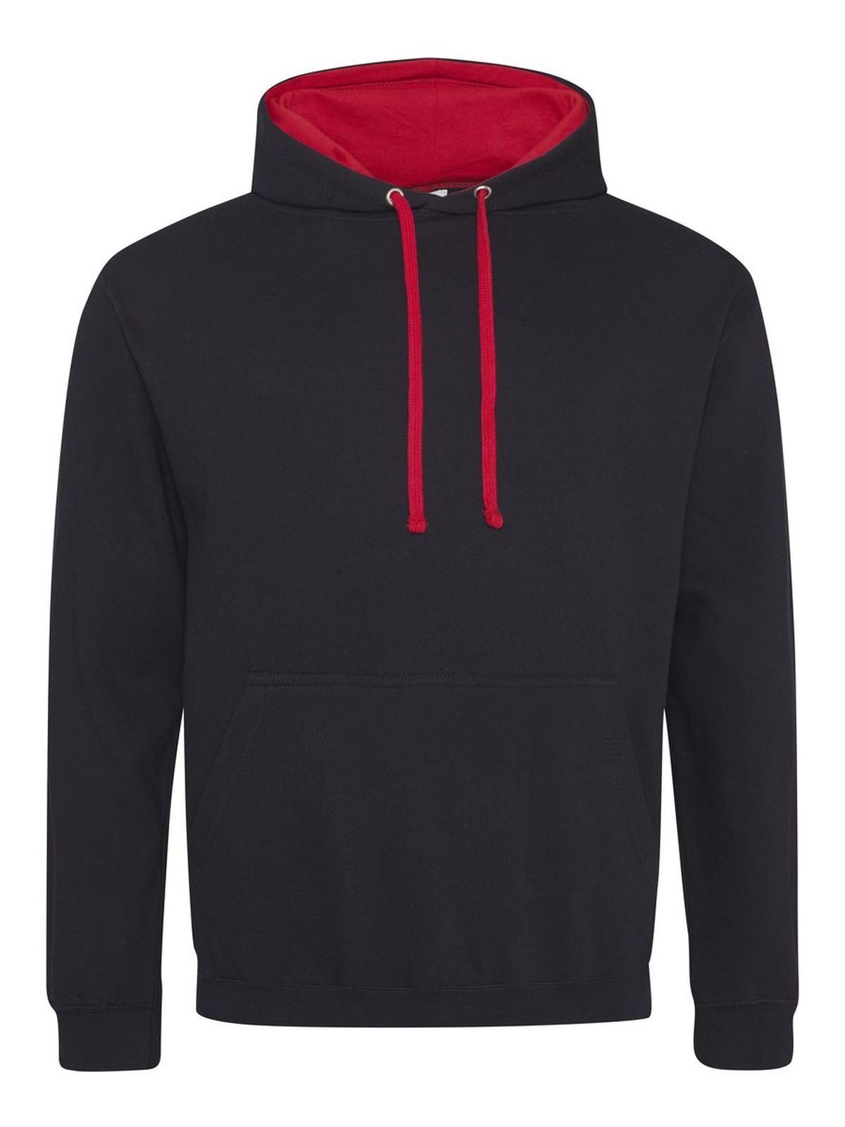Varsity Hoodie - Jet black/fire red