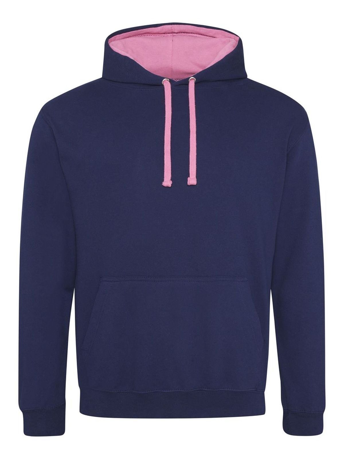 Varsity Hoodie - Oxford navy/candyfloss pink