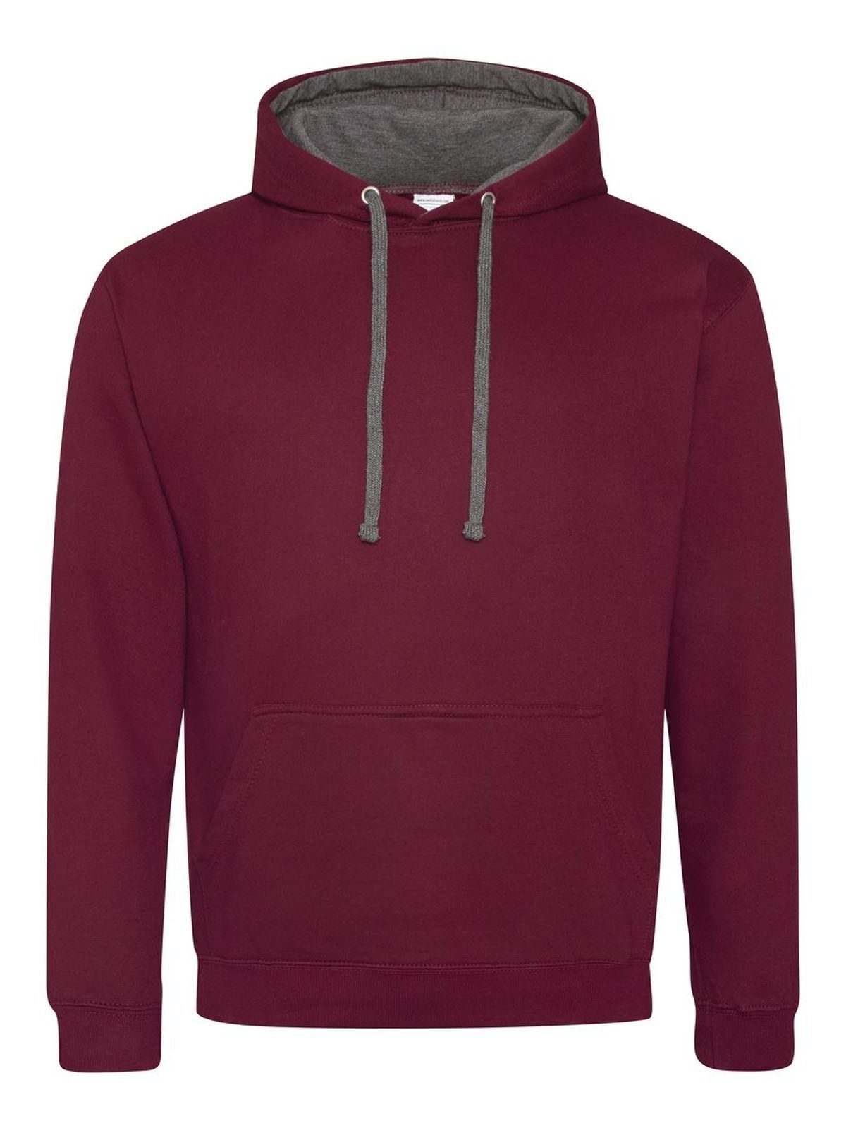 Varsity Hoodie - BUR - Burgundy-Charcoal