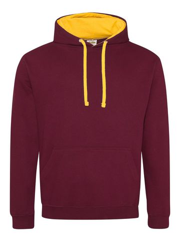 Sweat Hoody bicolore - BUR-GLD - Burgundy-Gold