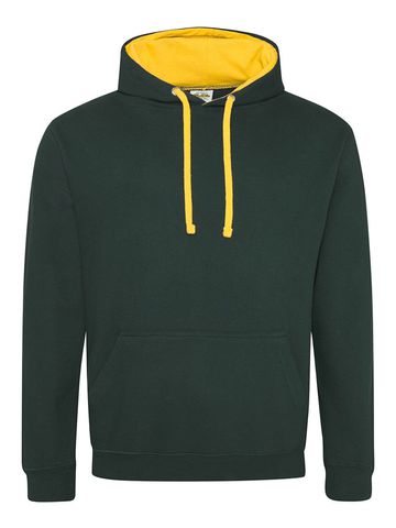Sweat Hoody bicolore - FGR-GLD - Forest Green-Gold