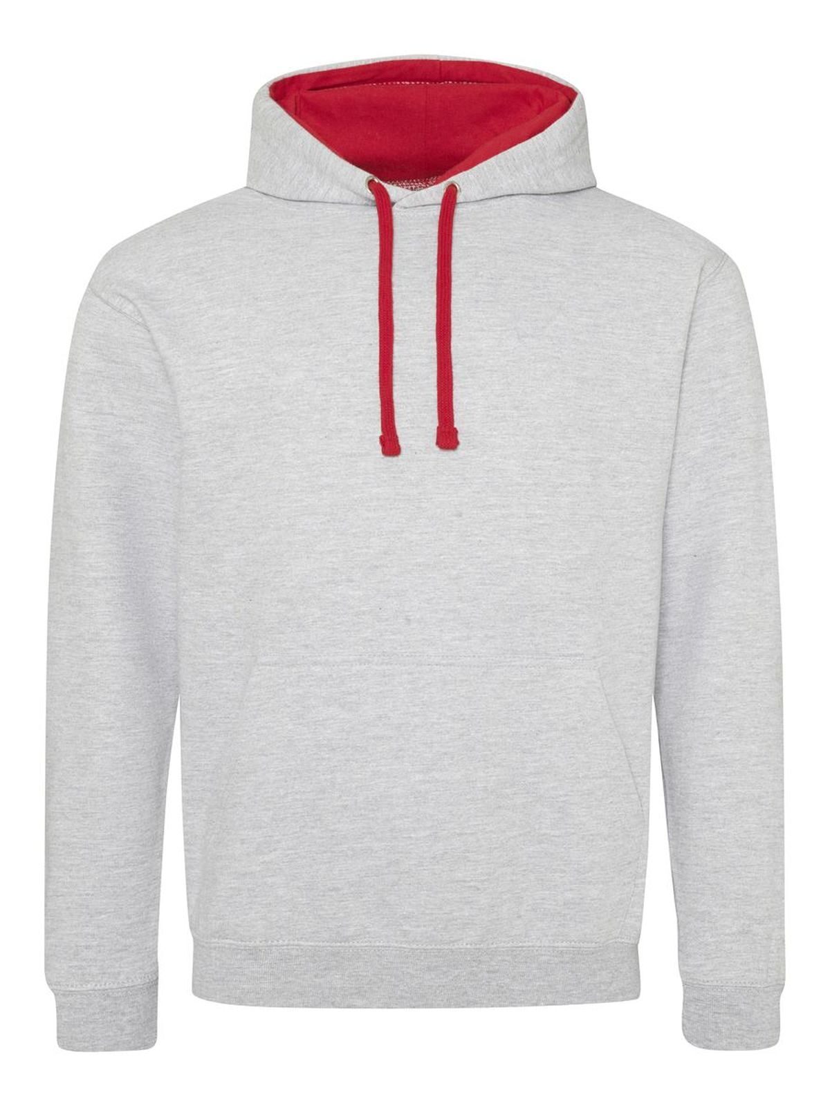Varsity Hoodie - HGR - Heather Grey-Fire Red