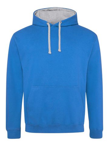 Sweat Hoody bicolore - SAP-HGR - Sapphire Blue-Heather Grey