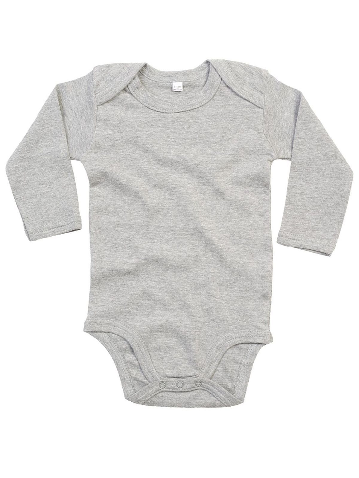 Baby Long Sleeve Bodysuit - 070 - Heather Grey Melange