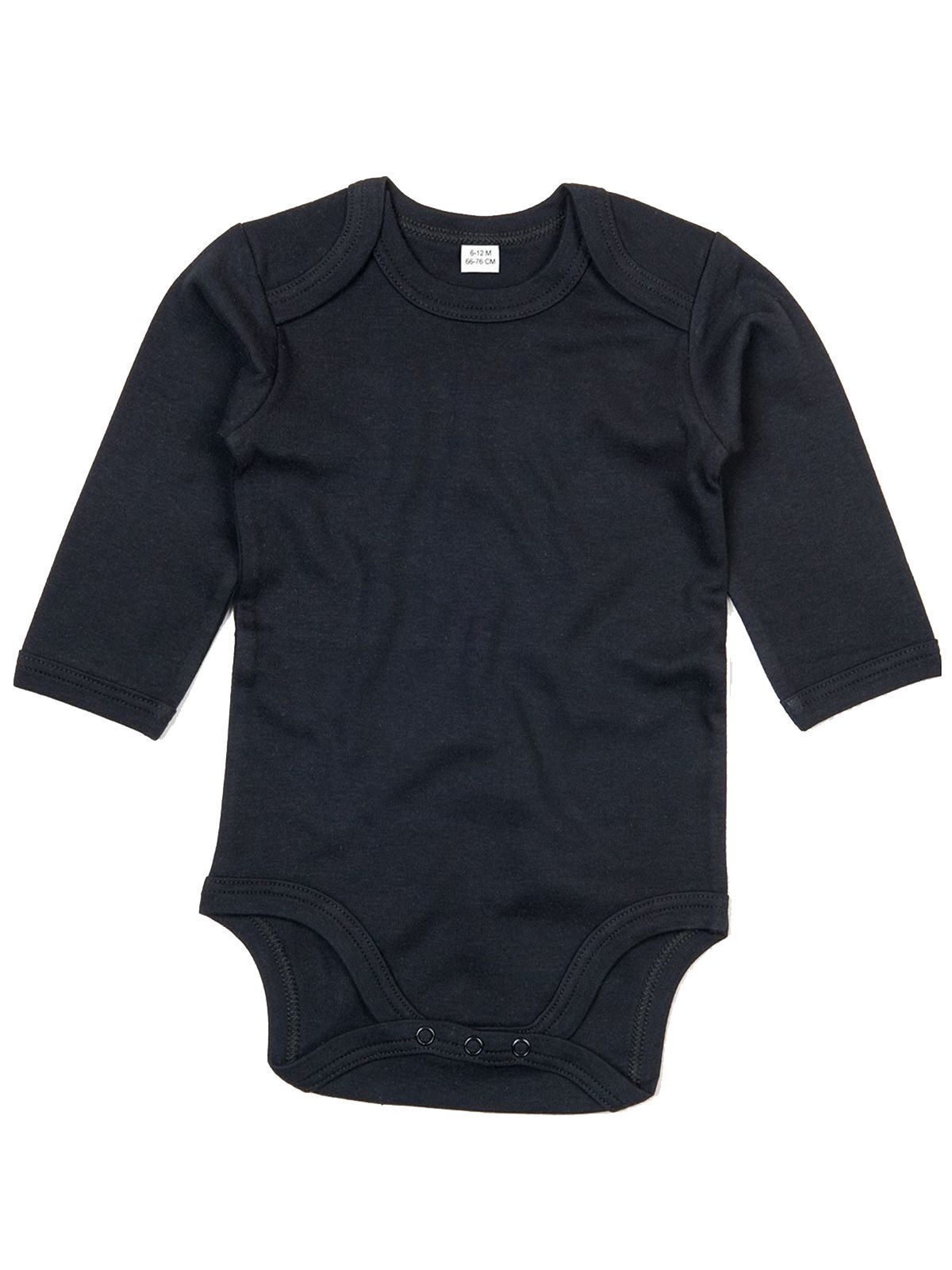 Baby Long Sleeve Bodysuit - Black